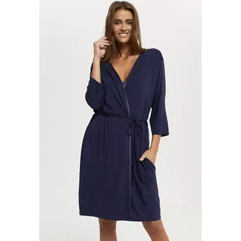 Dámský župan Italian Fashion Song r.3/4 barva: tmavě modrá M