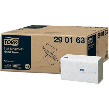 TORK 290163 Singlefold – Jemné skládané ručníky H3, 2 vrst., 15 x 250 ks - Karton