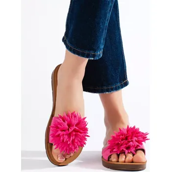 Dámské žabky Praktické nazouváky fialové dámské bez podpatku 40