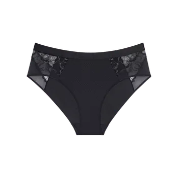 Dámská móda Dámské kalhotky Wild Azalea Florale Maxi - BLACK - černé 0004 - TRIUMPH BLACK 46