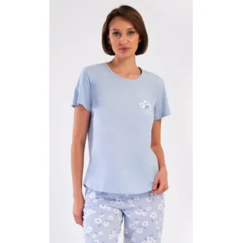 Dámské pyžamo Dámské pyžamo kapri Nature světle modrá 4XL