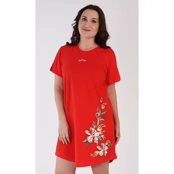 Dámská noční košile s krátkým rukávem Alena zelená 4XL