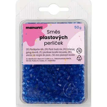 Dětské navlékací korálky Manumi broušené akrylové korálky 4 - 8 mm modré