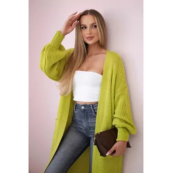 Dámský svetr Svetr dlouhý kardigan pistácie UNI