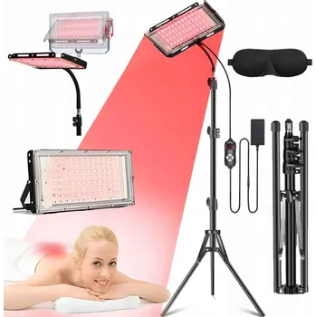 Lampa pro světelnou terapii LÉČIVÁ LAMPA LED TERAPIE ČERVENÝM SVĚTLEM NA STATIVU 96 LED