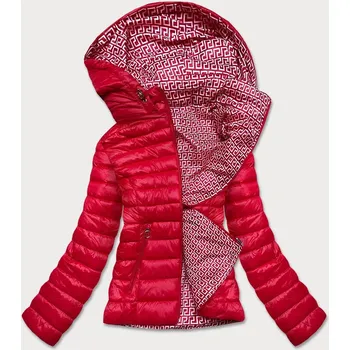 Červená oboustranná dámská prošívaná bunda (B9775-4) červená 48