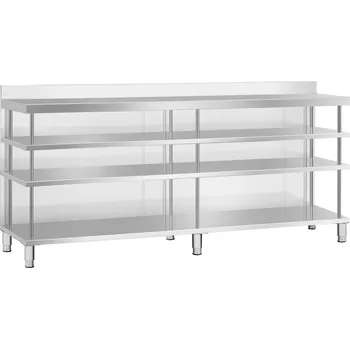 Kuchyňská pracovní deska Barový pracovní stůl - nerezová ocel - 250 x 60 x 105 cm - Royal Catering RCSBW-8