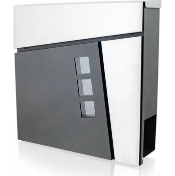 Železářství Poštovní schránka inox na dopisy se schránkou na noviny 37x37cm velká MS18065