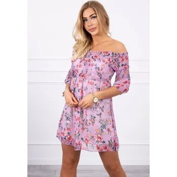 Dámské šaty Španělské šaty s květinovým motivem fialové UNI