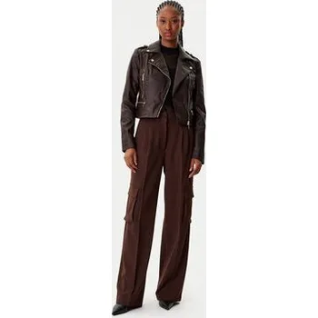 Pánská casual bunda Morgan Bunda z imitace kůže 202-GRAMMO.N Hnědá Regular Fit 38