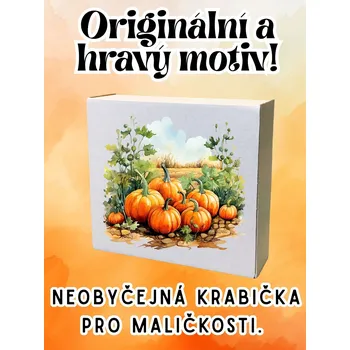 Krabička na výslužku krabička s potiskem Krabička, s potiskem, DÝNĚ v zahradě, 17,3x16x5,3 cm, 1 ks