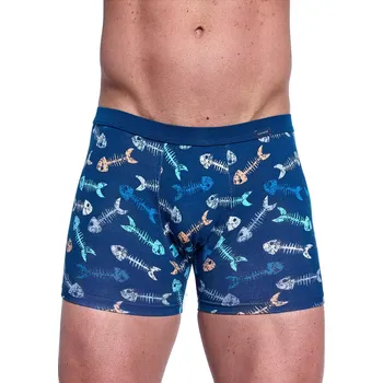 Pánská móda Cornette Tattoo 280/247 Fishbone boxerky S-2XL modrá XXL