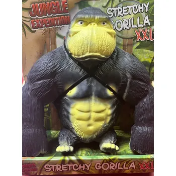plyšák Jungle Expedition gorila černá super strečová 22cm XXL 2kg v krabičce