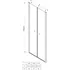 Sprchové dveře AQUALINE Pilot PT102M dveře Brick lesklý hliník