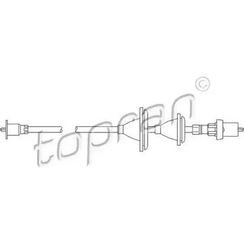 Plynové lanko TOPRAN Hřídel tachometru TPR 300 358