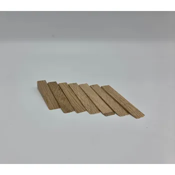 Havlíček truhlářství Dřevěný dubový klín, rozměr 0/8x10x50mm Balení: 10ks