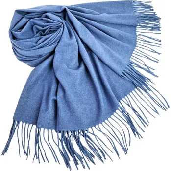 Šála Classic Scarf Kašmírová jemná šála dámská /pánská riflově modrá - kašmír, štola, pašmína pashmina