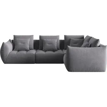 Pohovka Micadoni Sametová rohová pohovka Bloom 316 cm, pravá