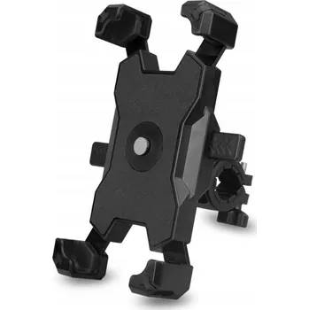 Univerzální držák telefonu na kolo/koloběžku, otočný o 360°, s aretací, černý