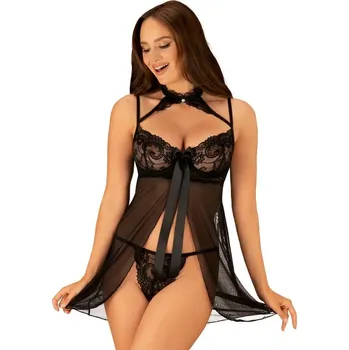 Dámská erotická košilka Okouzlující košilka Elizenes babydoll - Obsessive černá S/M