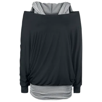 Dámské tričko Tričko s dlouhým rukávem z Black Premium by EMP - Get Loose - Ženy - cerná/šedá