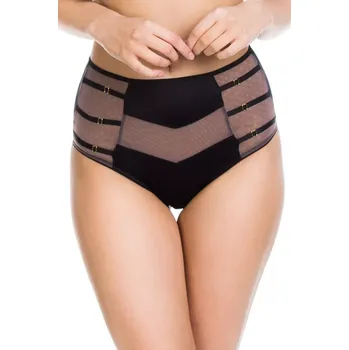 Dámské oblečení Vysoké dámské kalhotky NAKED 19064 černá XL