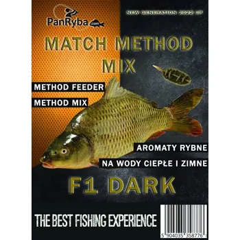 Návnadová surovina Pan Ryba Match Method Mix F1 Dark 1kg návnada