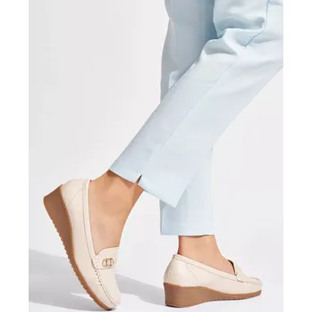 Dámské mokasíny Exkluzívní hnědé mokasíny dámské na klínku 39