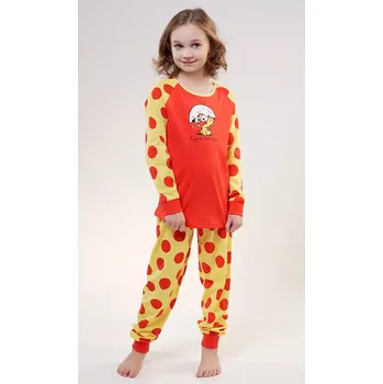 Dětská móda Dětské pyžamo dlouhé Malé kuře žlutá 5 - 6