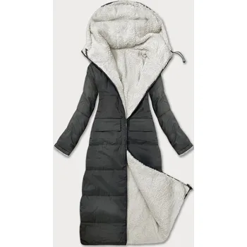 Oboustranná zimní bunda v army barvě s mechovitou kožešinou J Style (16M9167-136) odstíny zelené L (40)