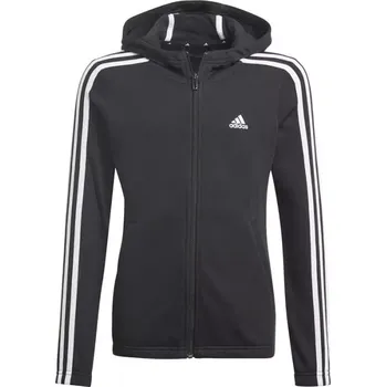 Chlapecká mikina Mikina adidas Essentials 3S s kapucí a zipem Jr GQ8356 170 cm