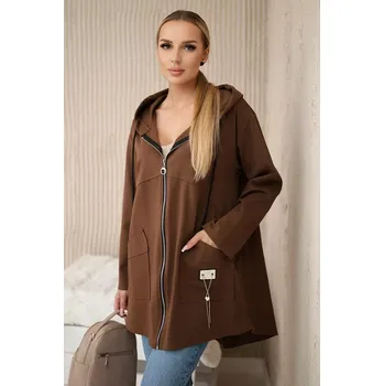 Dámská mikina Punto Milano Zimní mikina s kapucí hnědý UNI