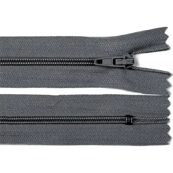 Zip Vysokokvalitní Spirálový Zip Autolock - Šíře 3 mm, Délka 12 cm - Pro Opravy a Šití - 312 šedá tmavá