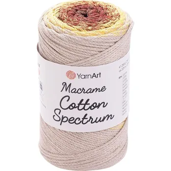 Galanterie Yarn Art Macrame Cotton Spectrum 225 m 1325 Beige Orange Šňůra