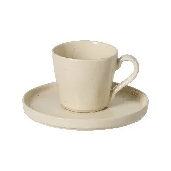 Šálek na čaj s podšálkem 0,21L, LAGOA, krémová|Pedra|Costa Nova