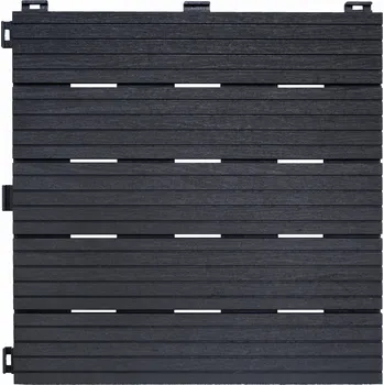 Venkovní dlažba Plošina kompozitní dlaždice 0,3 x 0,3 m šedá