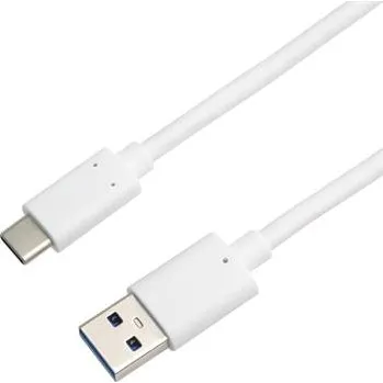 Datový kabel PremiumCord kabel USB-C - USB 3.0 A (USB 3.2 generation 2, 3A, 10Gbit/s) 3m bílá