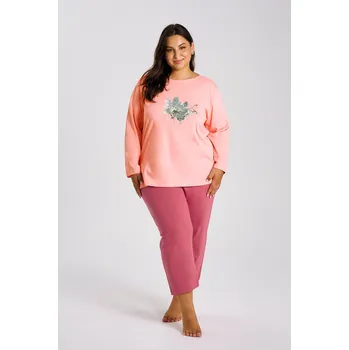 Dámské pyžamo 3471 DÁMSKÉ DLOUHÉ PYŽAMO PATRICIA 2XL-4XL MERUŇKA 4XL