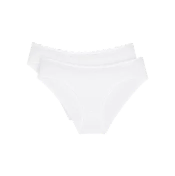 Dámské oblečení Dámské kalhotky Feel Of Cotton Tai 2P - WHITE - bílé 0003 - TRIUMPH WHITE 40