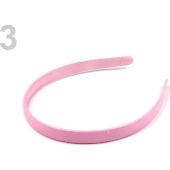 Čelenka Plastová čelenka 1,2 cm - 3 růžová střední