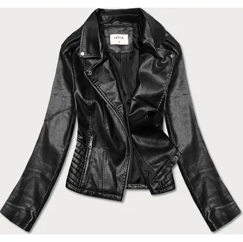 Černá dámská bunda ramoneska s límcem (11Z8036) odstíny černé S (36)