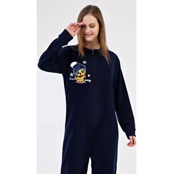 Dámské pyžamo Dámský overal Tygřík tmavě modrá S