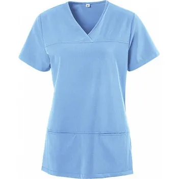 Dámská košile Exner Dámská přiléhává tunika s výstřihem do véčka Barva: modrá světlá, Velikost: 5XL EX280