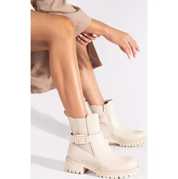 Dámská zimní obuv Pěkné dámské kotníčkové boty hnědé 39