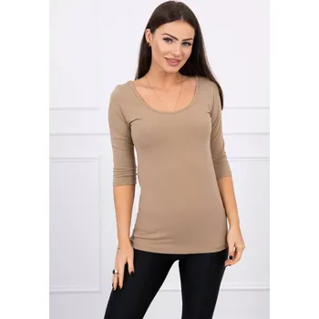 Velbloudí halenka s kulatým výstřihem UNI