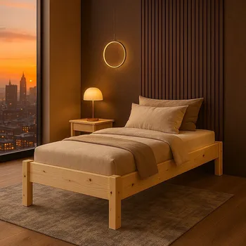 Postel Jednolůžková dřevěná postel Eko-lozka 80x200 borovice