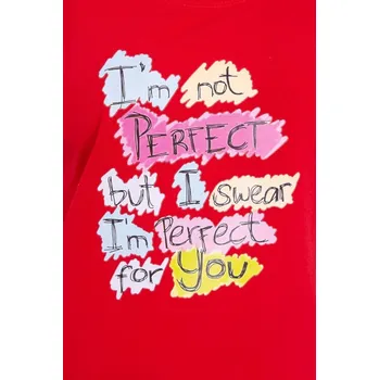 Halenka s potiskem Perfektní červená UNI