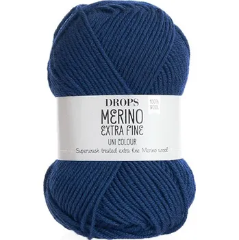 Příze Příze DROPS Merino Extra Fine uni color 20 - modrá (šarže 38054)