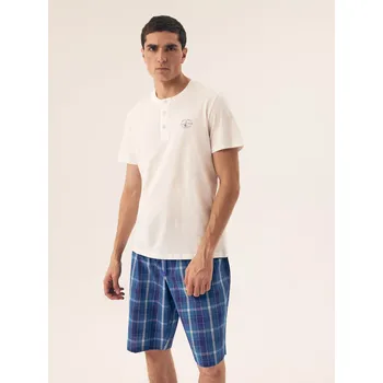 Pánské oblečení Pyžamo Dock 42616 Bílá - Henderson XL
