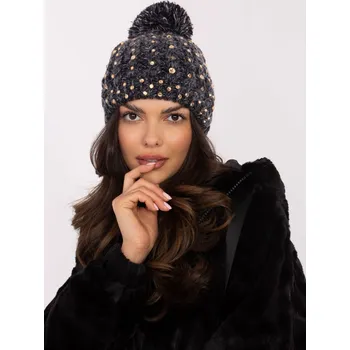 Čepice Elegantní černá čepice s aplikací AT-CZ-